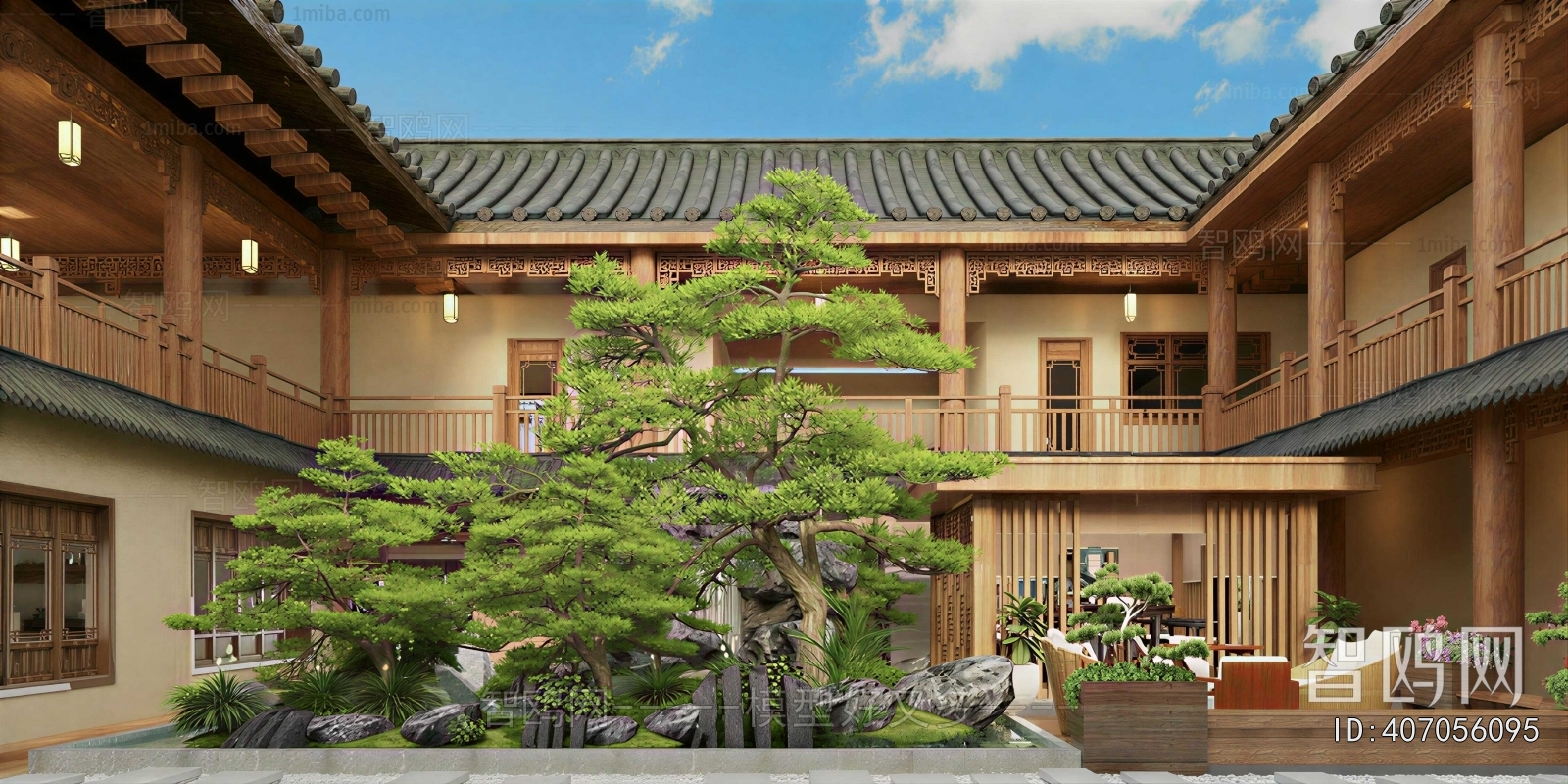 New Chinese Style Courtyard/landscape