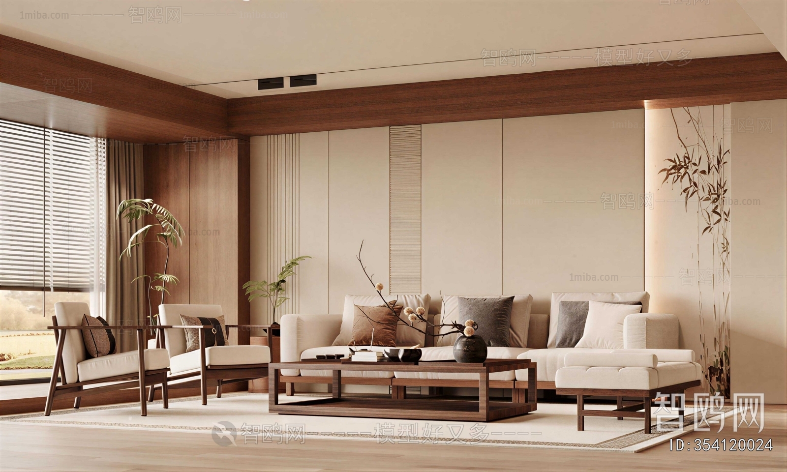 New Chinese Style A Living Room