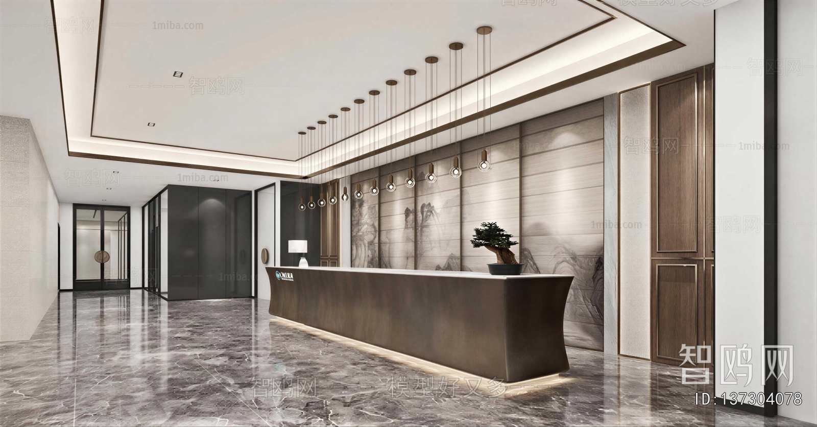 New Chinese Style Office Reception Desk