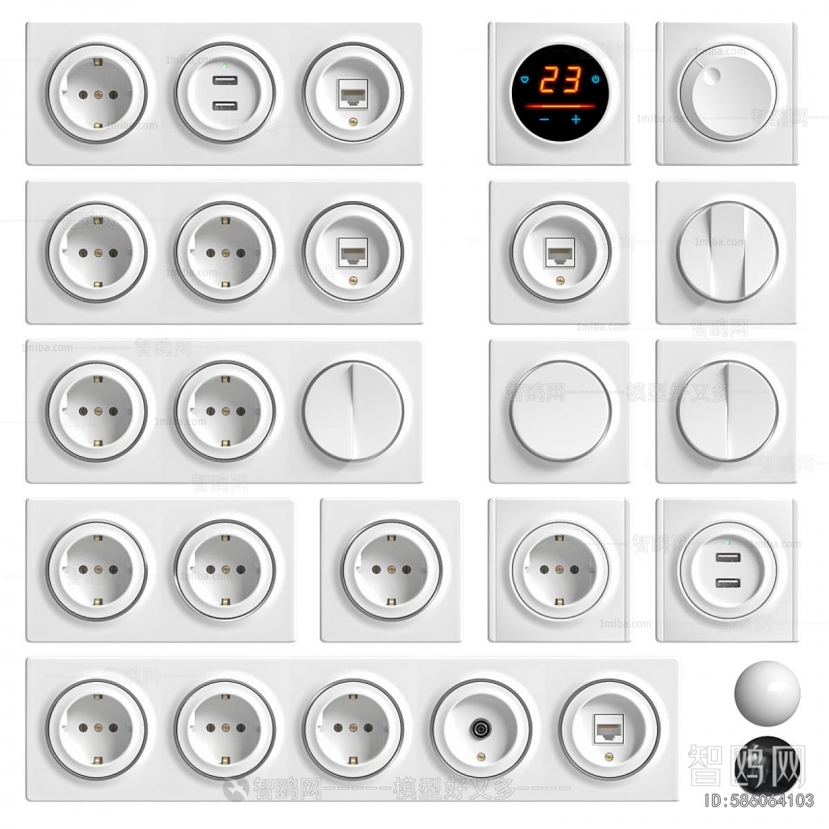 Modern Switch Socket Panel