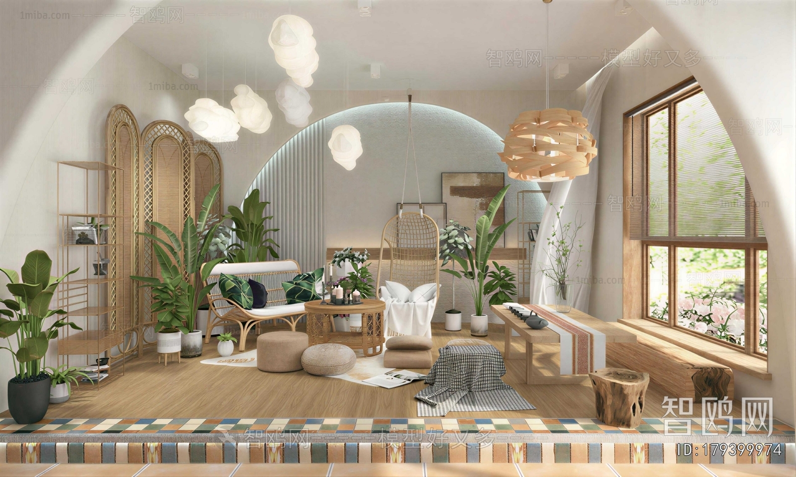 Wabi-sabi Style A Living Room