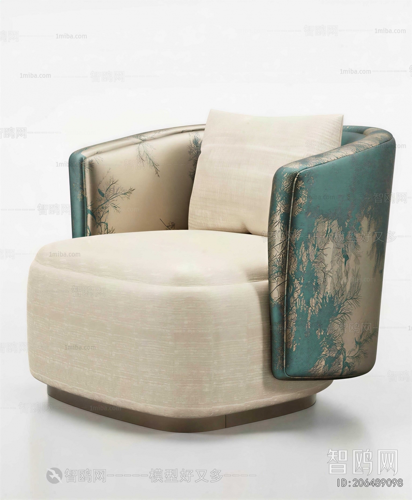 New Chinese Style Single Sofa