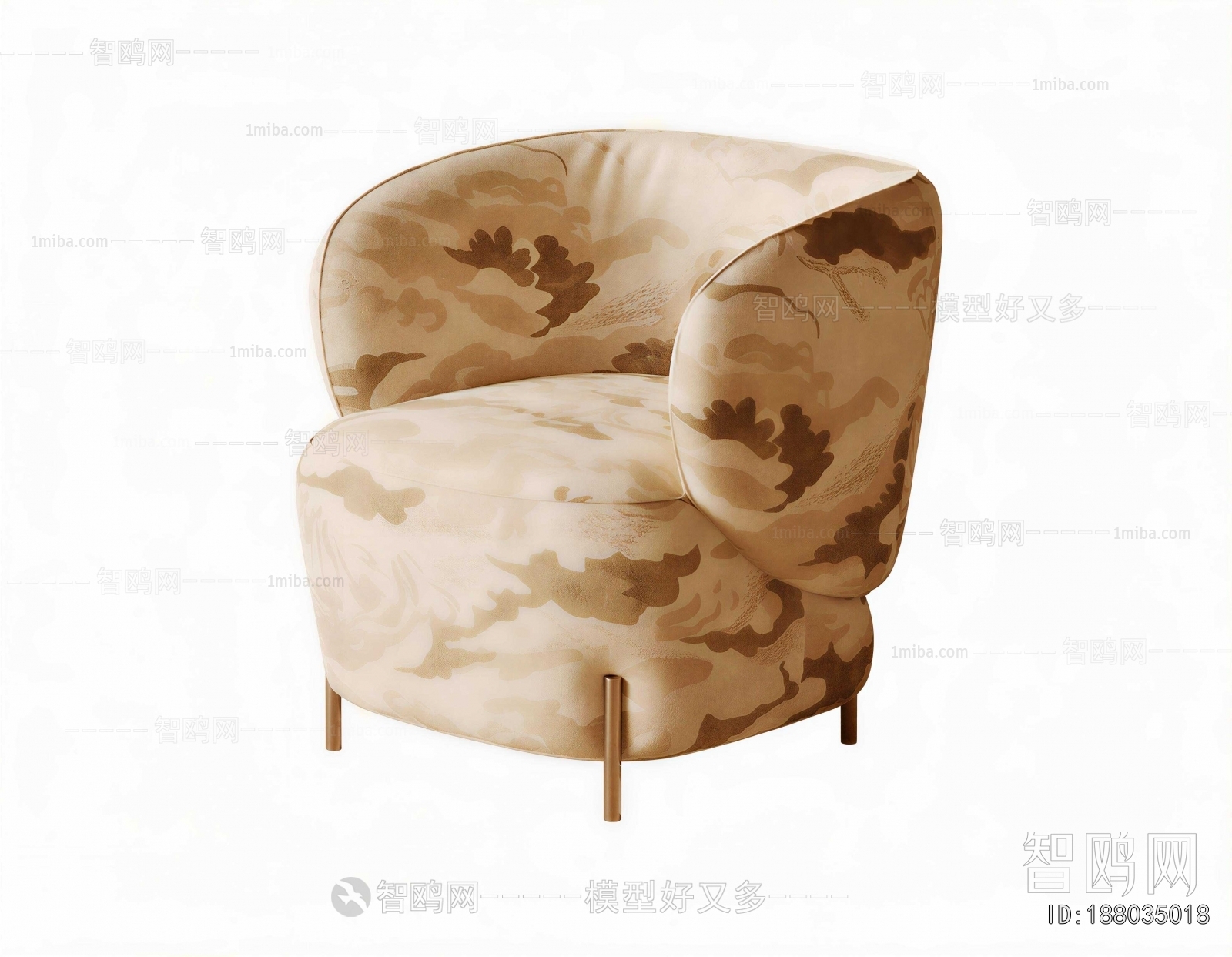 New Chinese Style Single Sofa