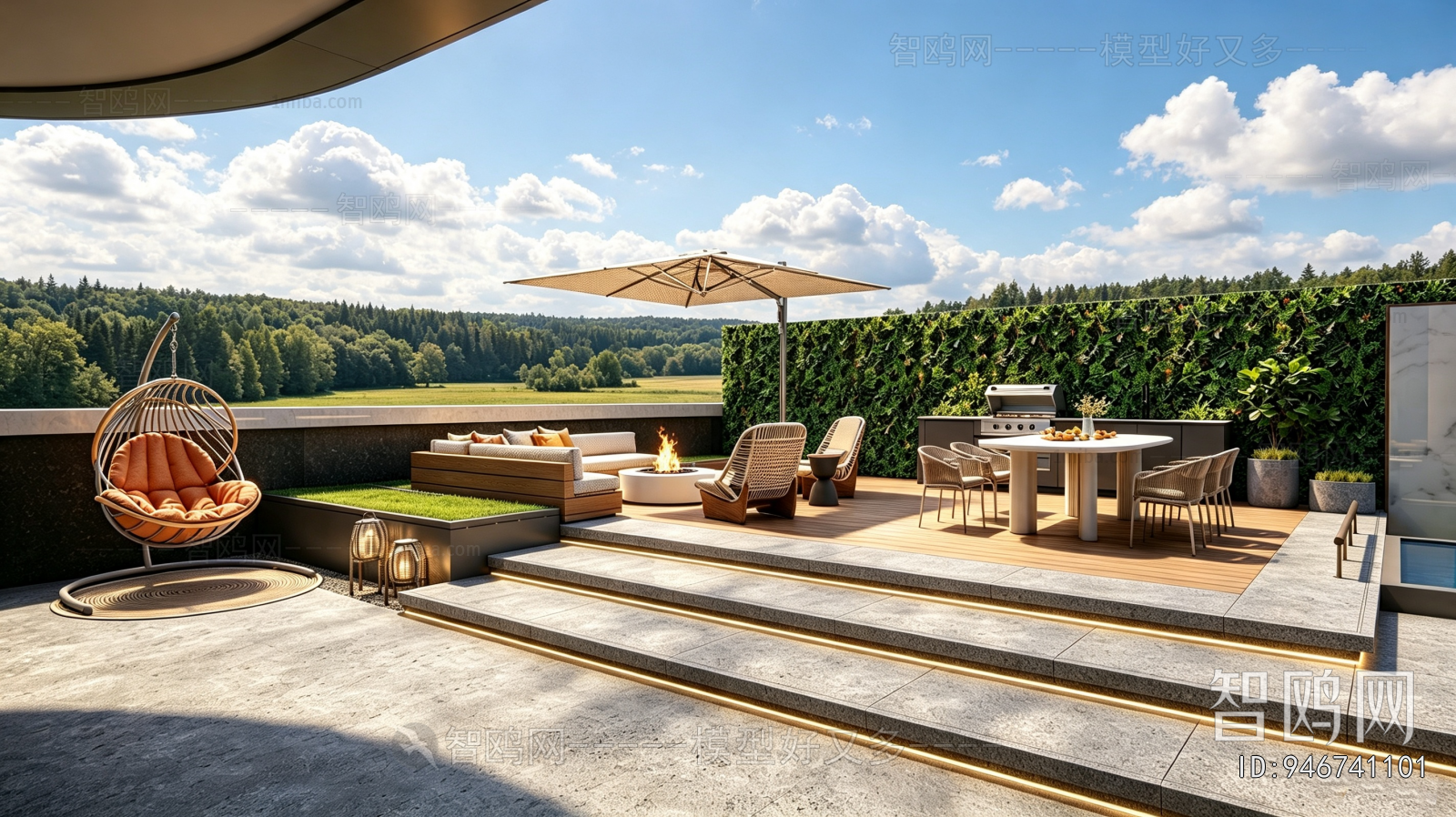 Modern Courtyard/landscape