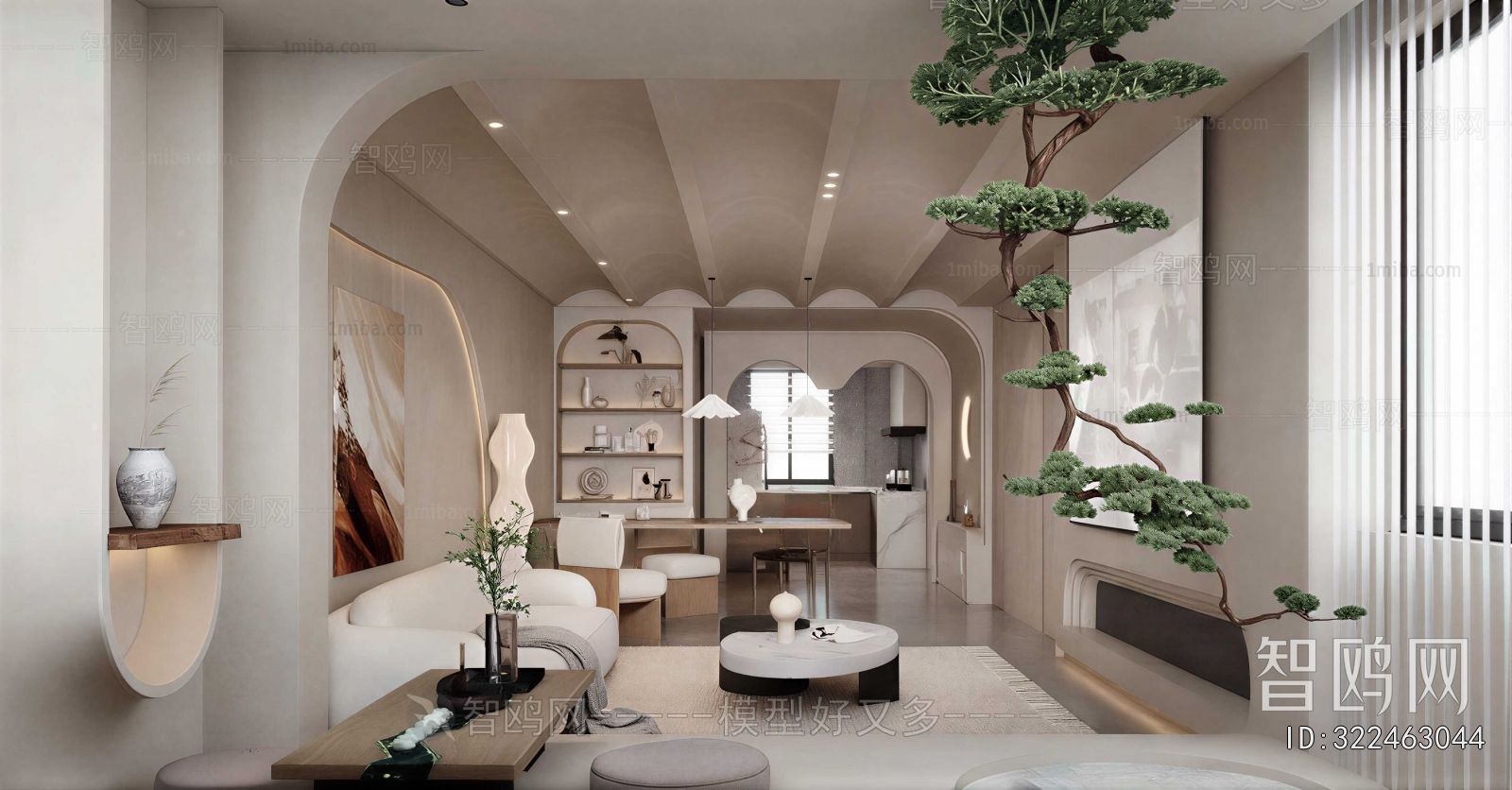 Wabi-sabi Style A Living Room