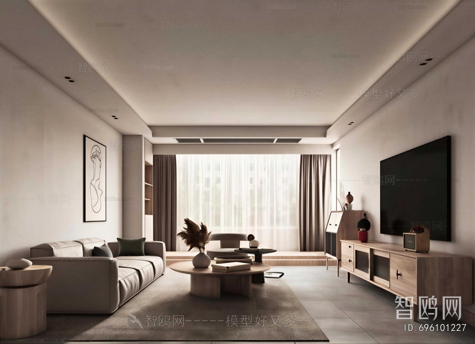 Wabi-sabi Style A Living Room