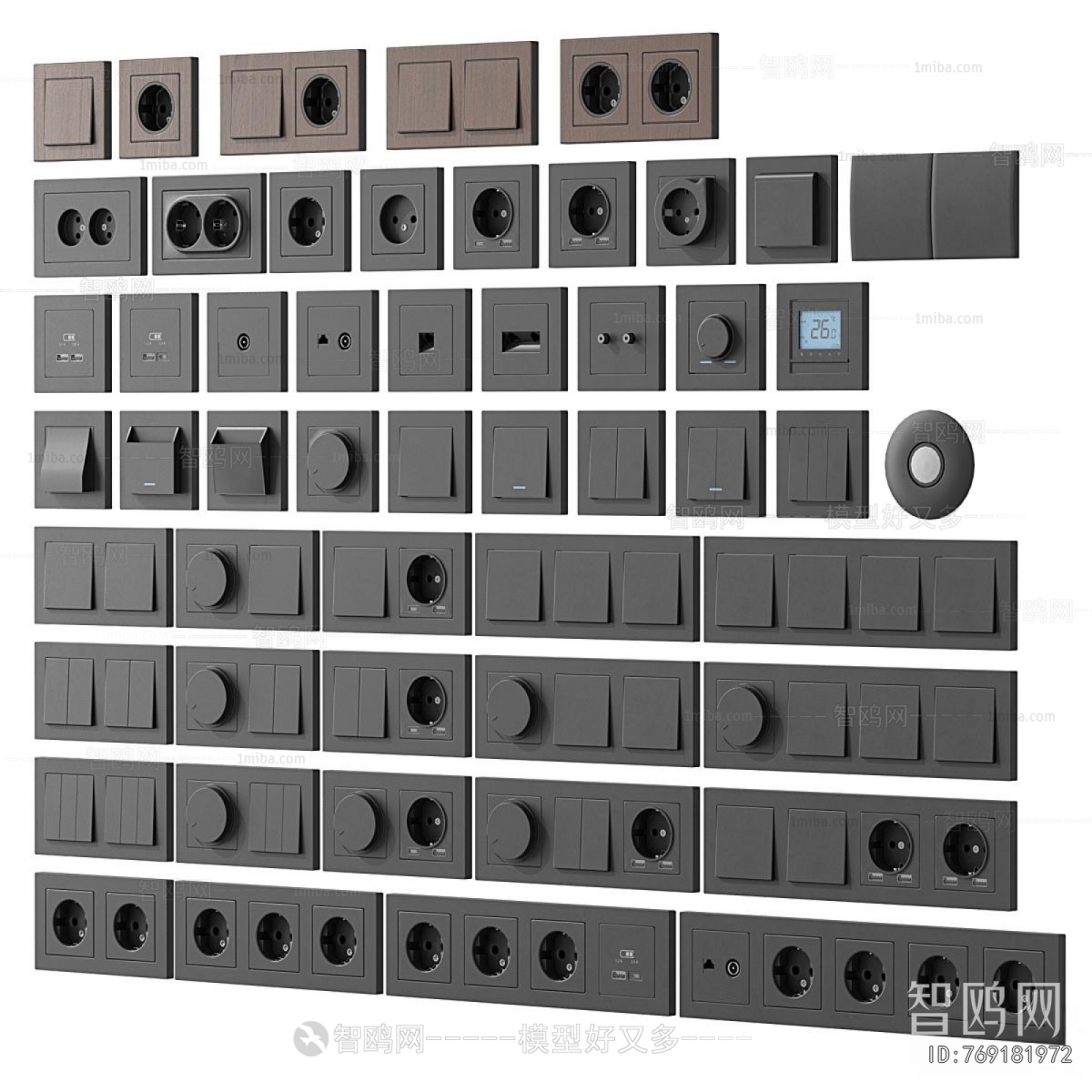 Modern Switch Socket Panel