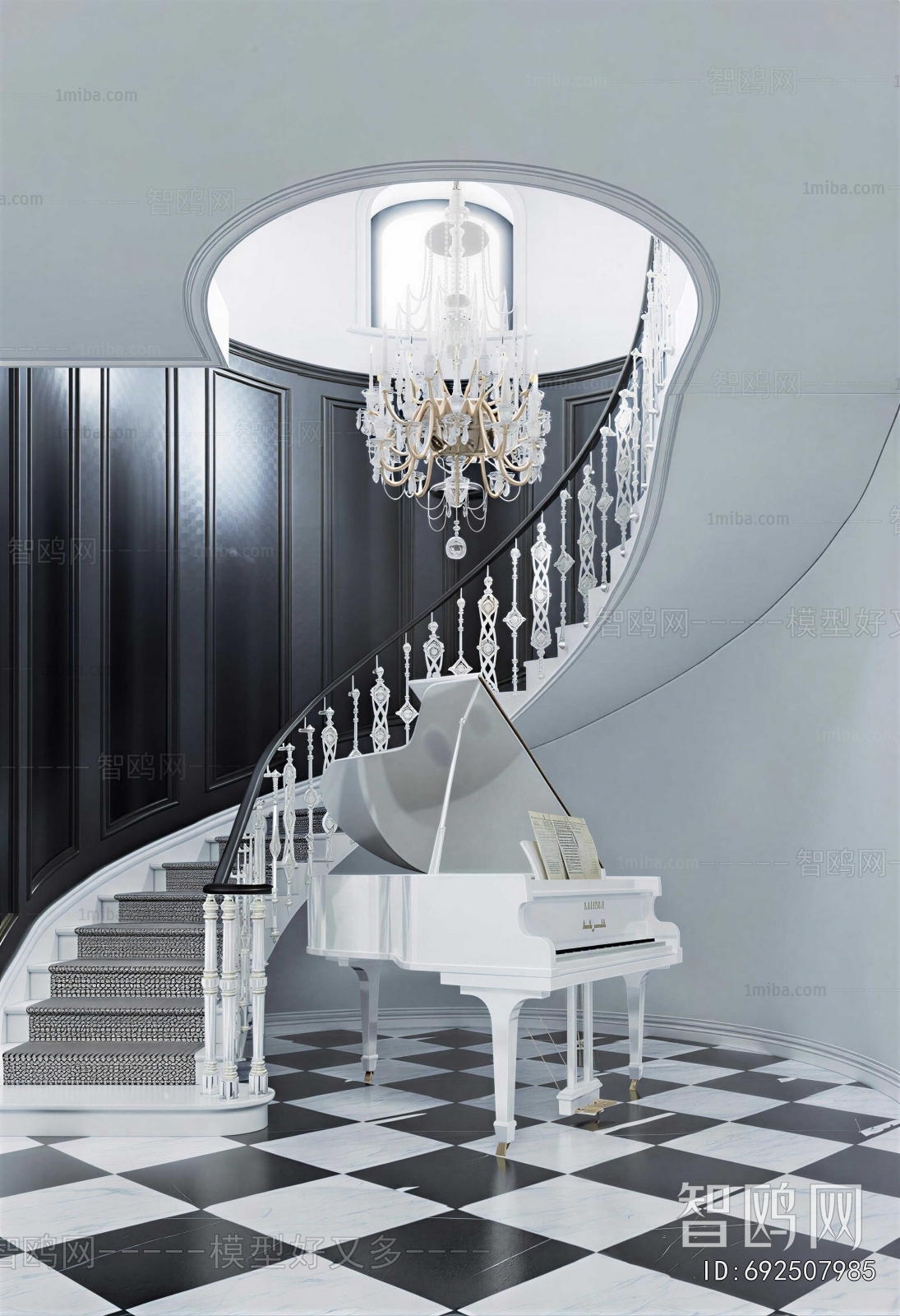 New Classical Style Rotating Staircase