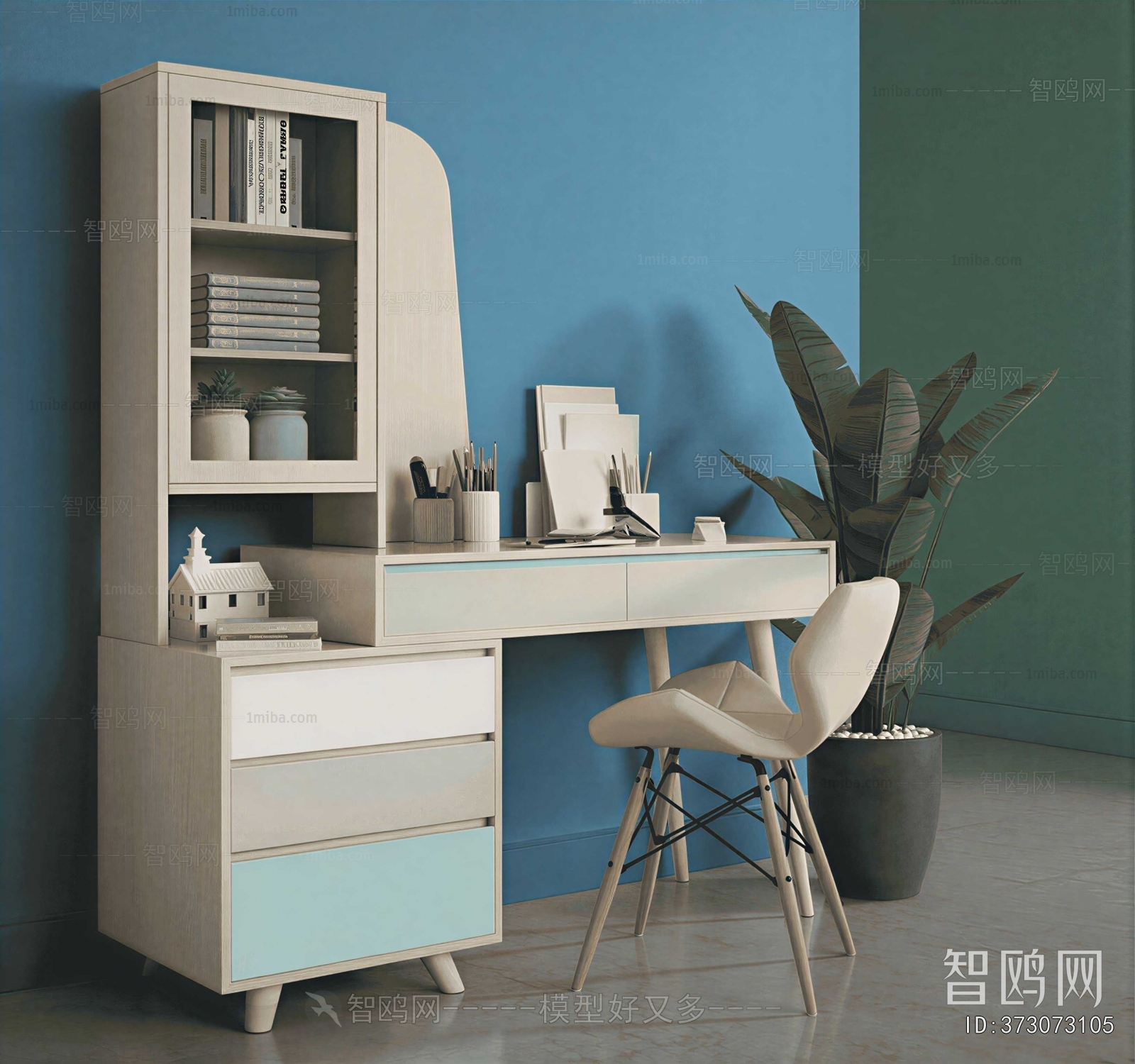 Nordic Style Computer Desk And Chair