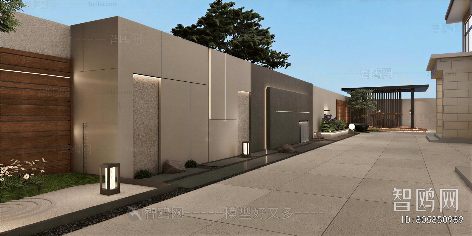 Modern Courtyard/landscape
