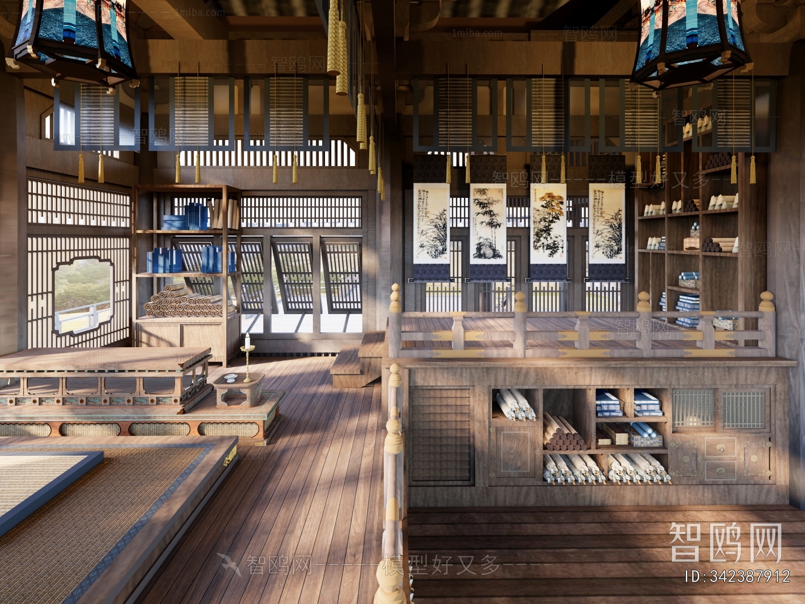 New Chinese Style Study Space
