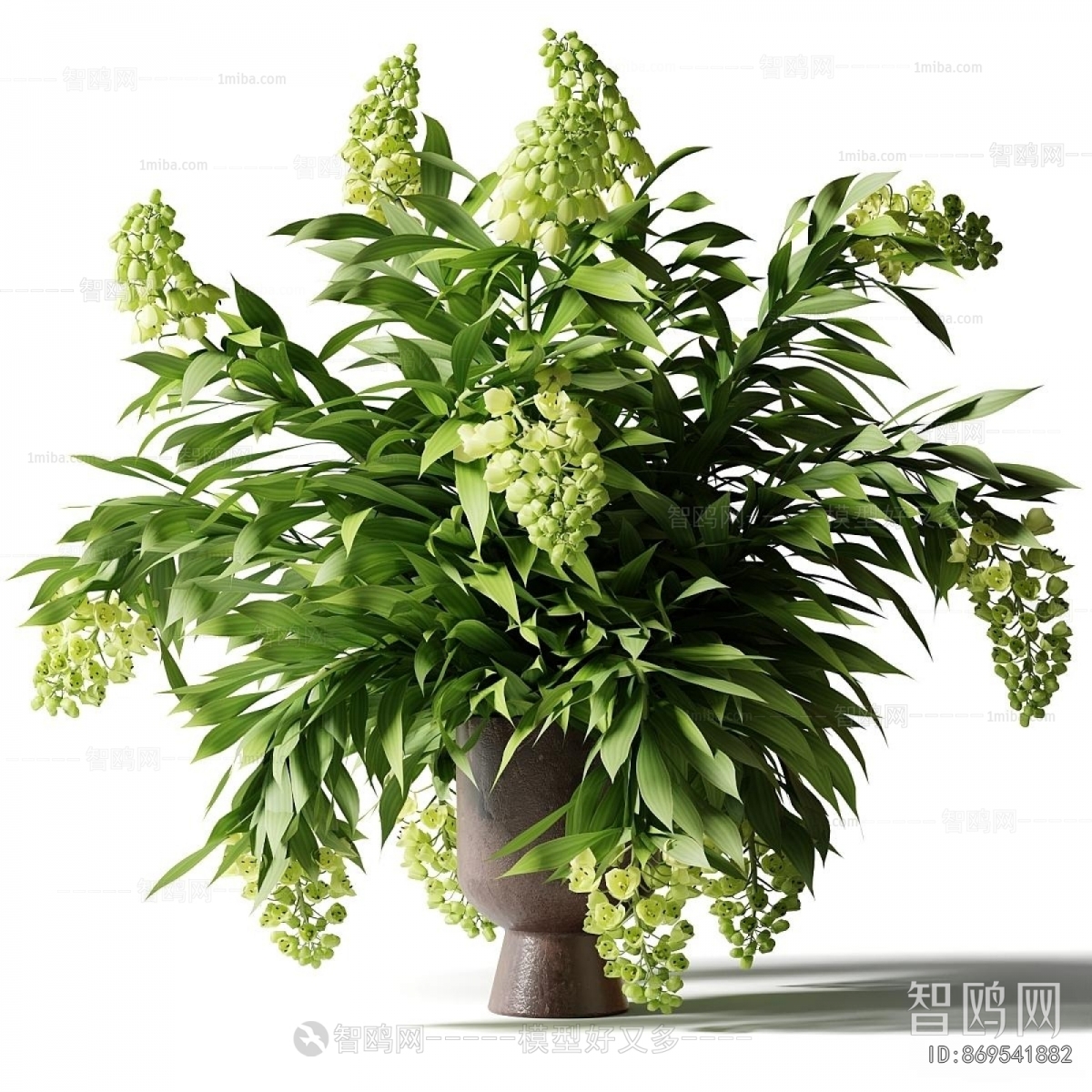 Modern Potted Green Plant