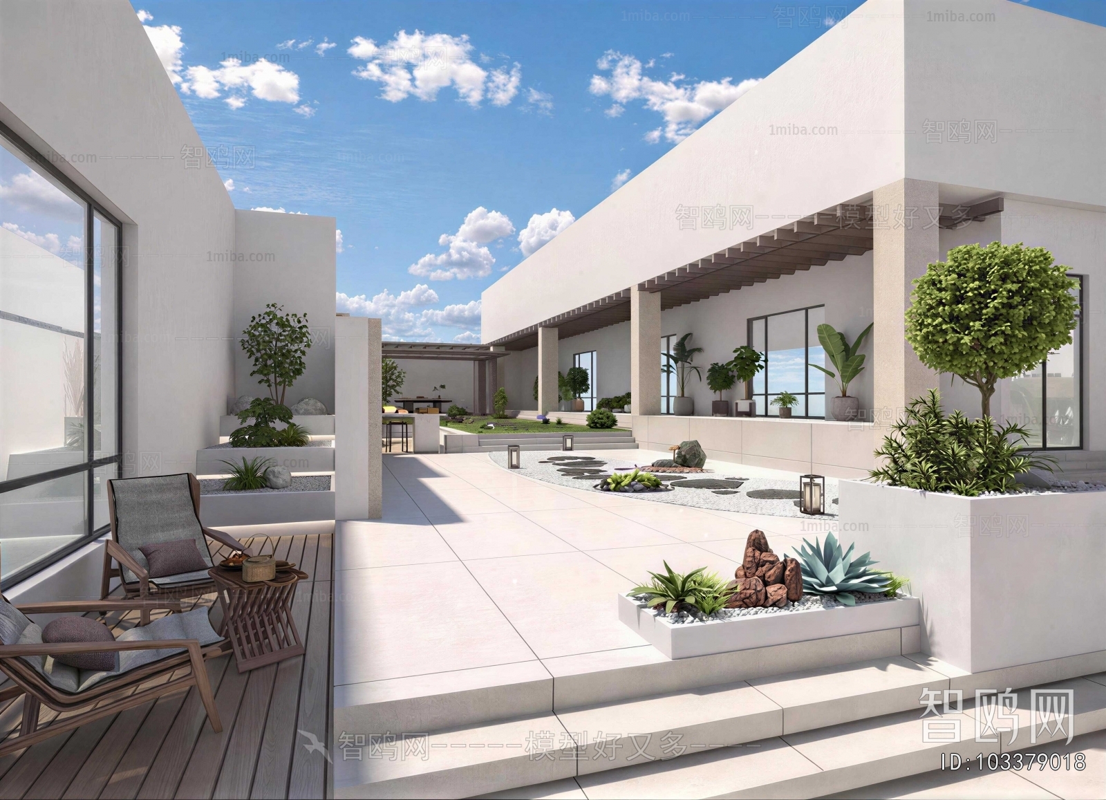 Modern Courtyard/landscape