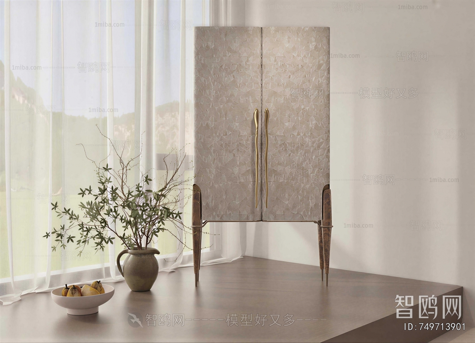 French Style Side Cabinet