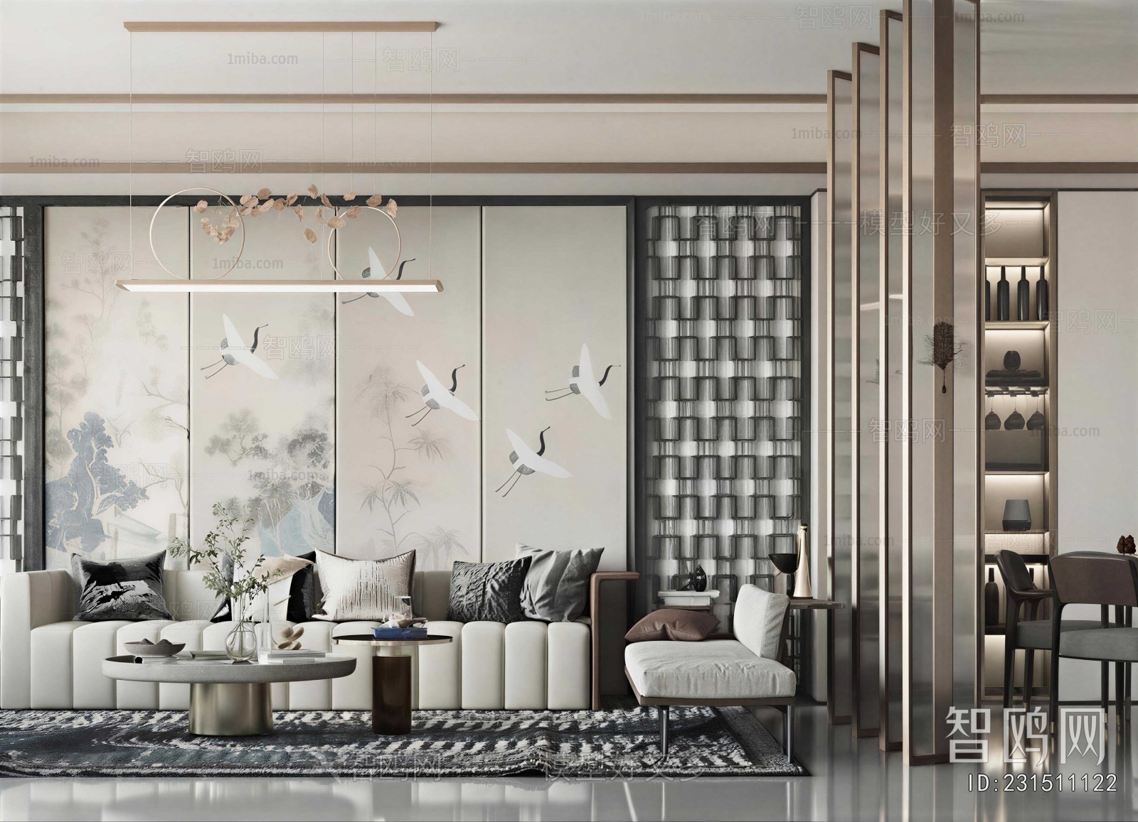 New Chinese Style A Living Room