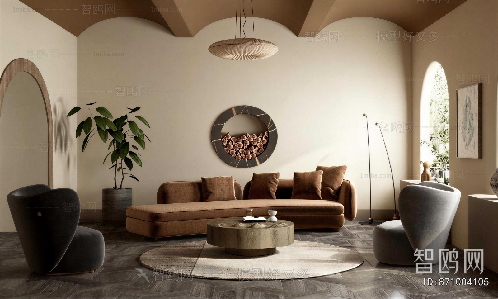 Wabi-sabi Style A Living Room