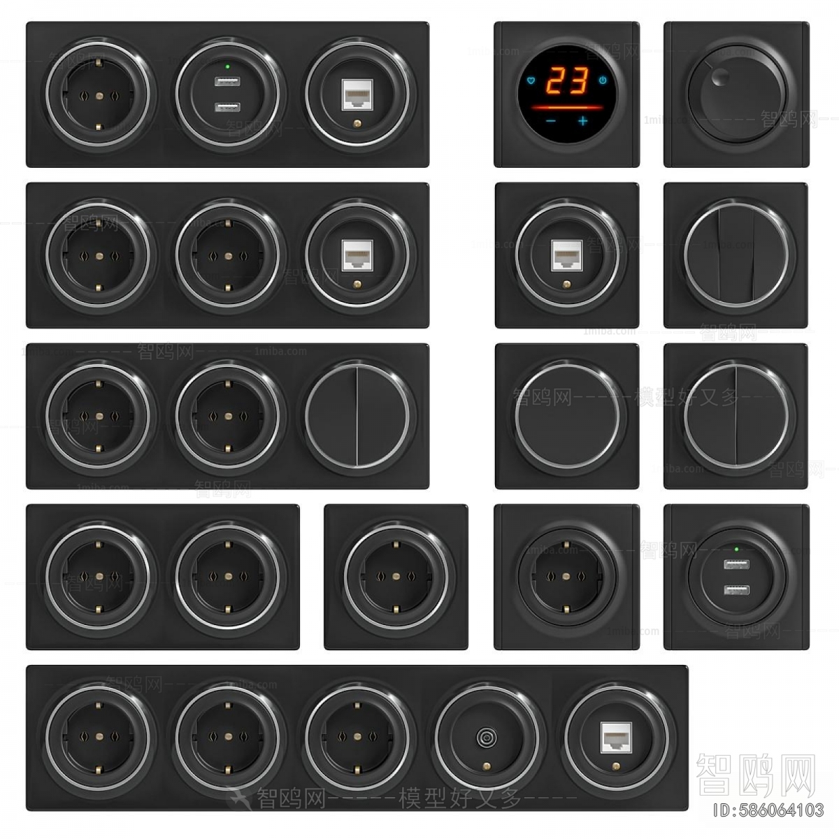 Modern Switch Socket Panel