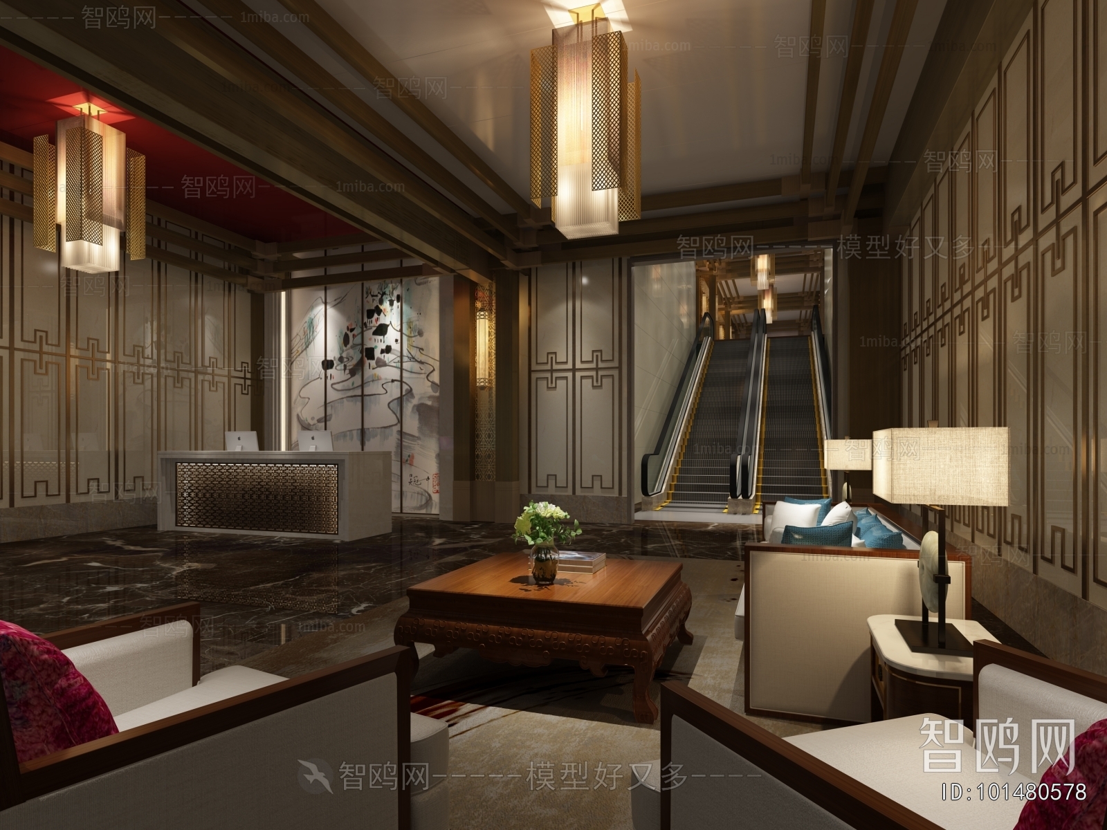 New Chinese Style Lobby Hall