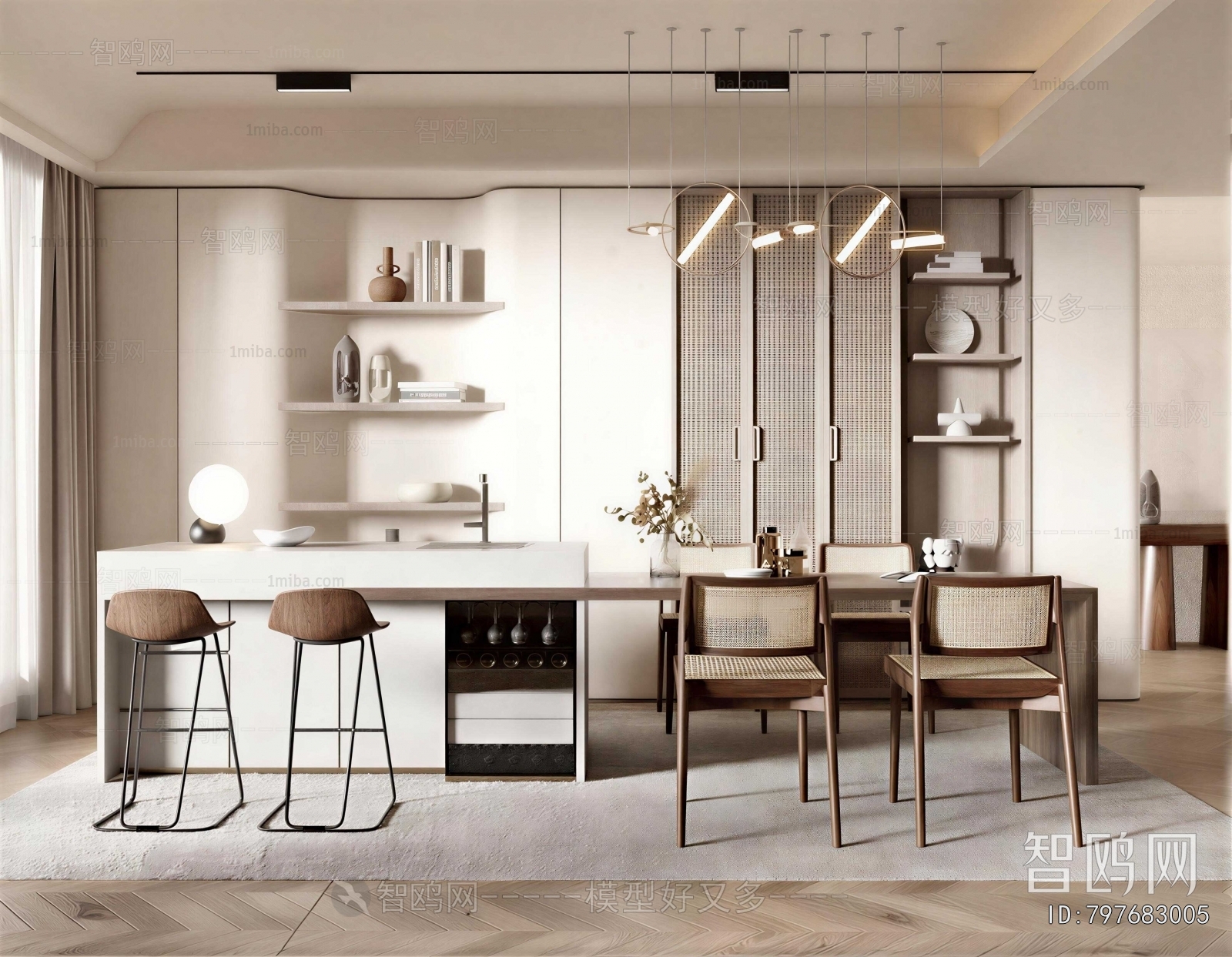 Wabi-sabi Style Dining Room