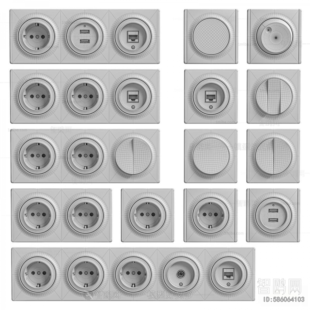 Modern Switch Socket Panel