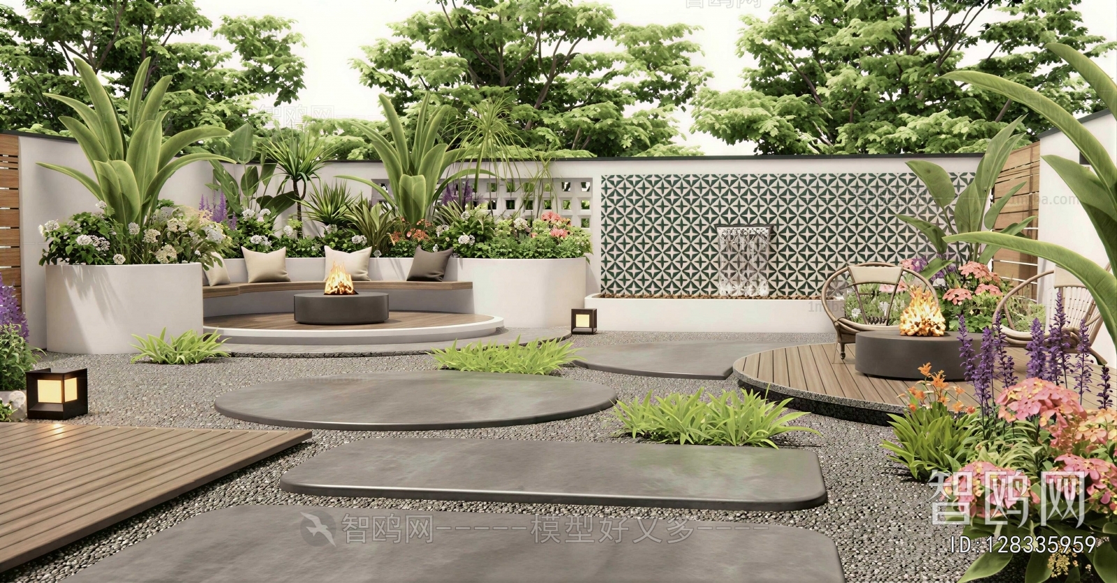 Modern Courtyard/landscape