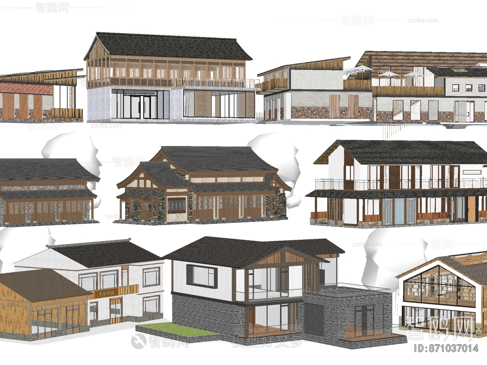 New Chinese Style Appearance Of Commercial Building