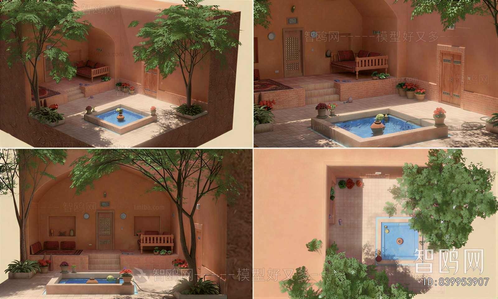 Southeast Asian Style Courtyard/landscape