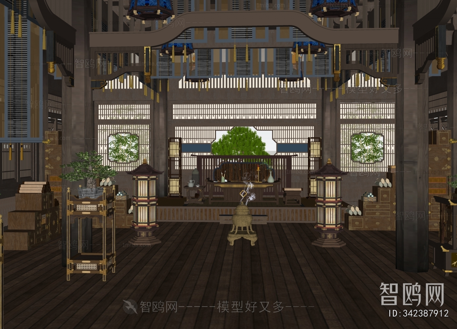 New Chinese Style Study Space