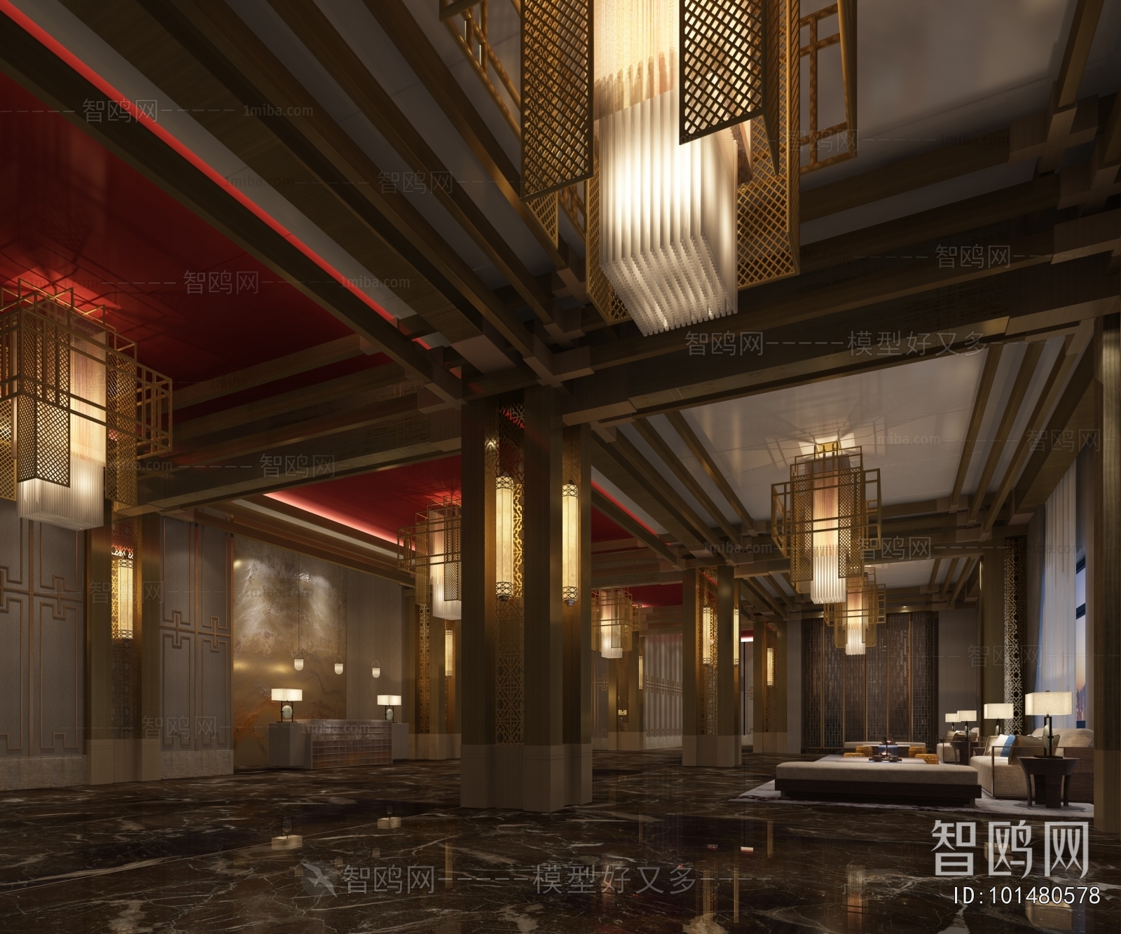 New Chinese Style Lobby Hall