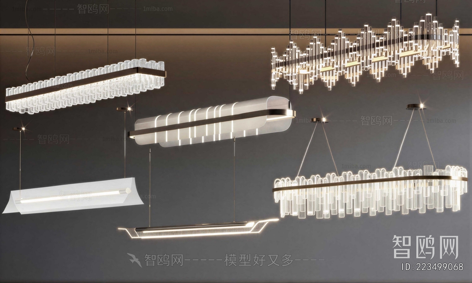 Modern Long Chandelier