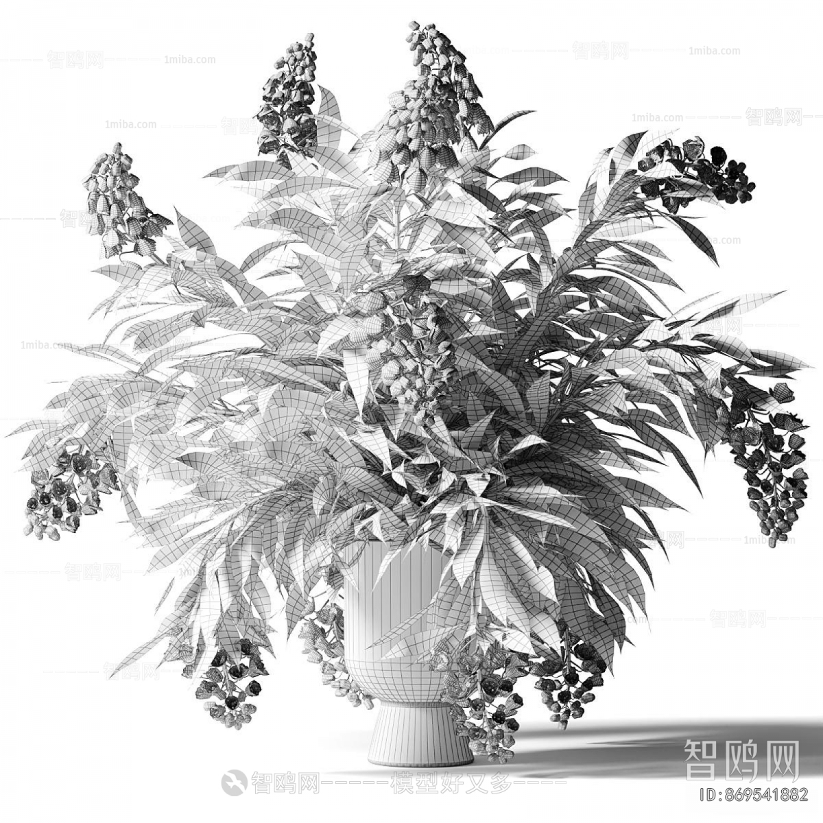 Modern Potted Green Plant