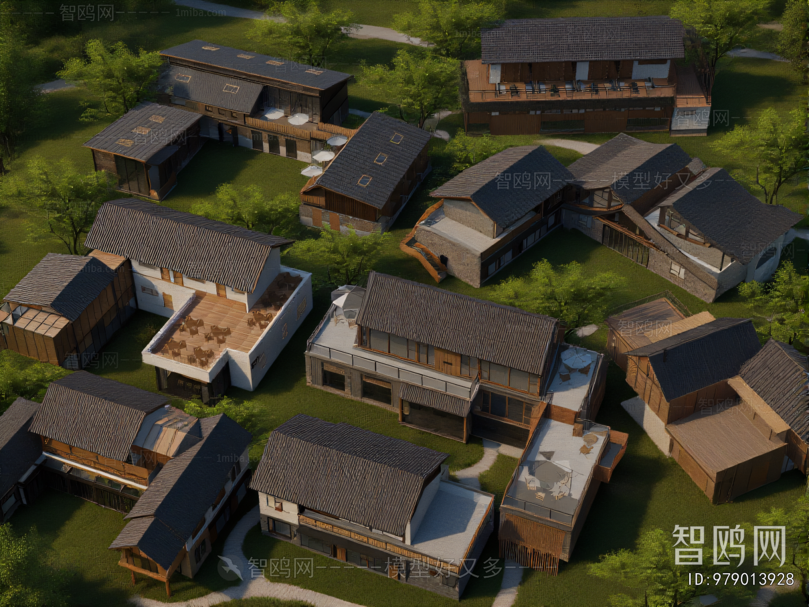 New Chinese Style Appearance Of Commercial Building