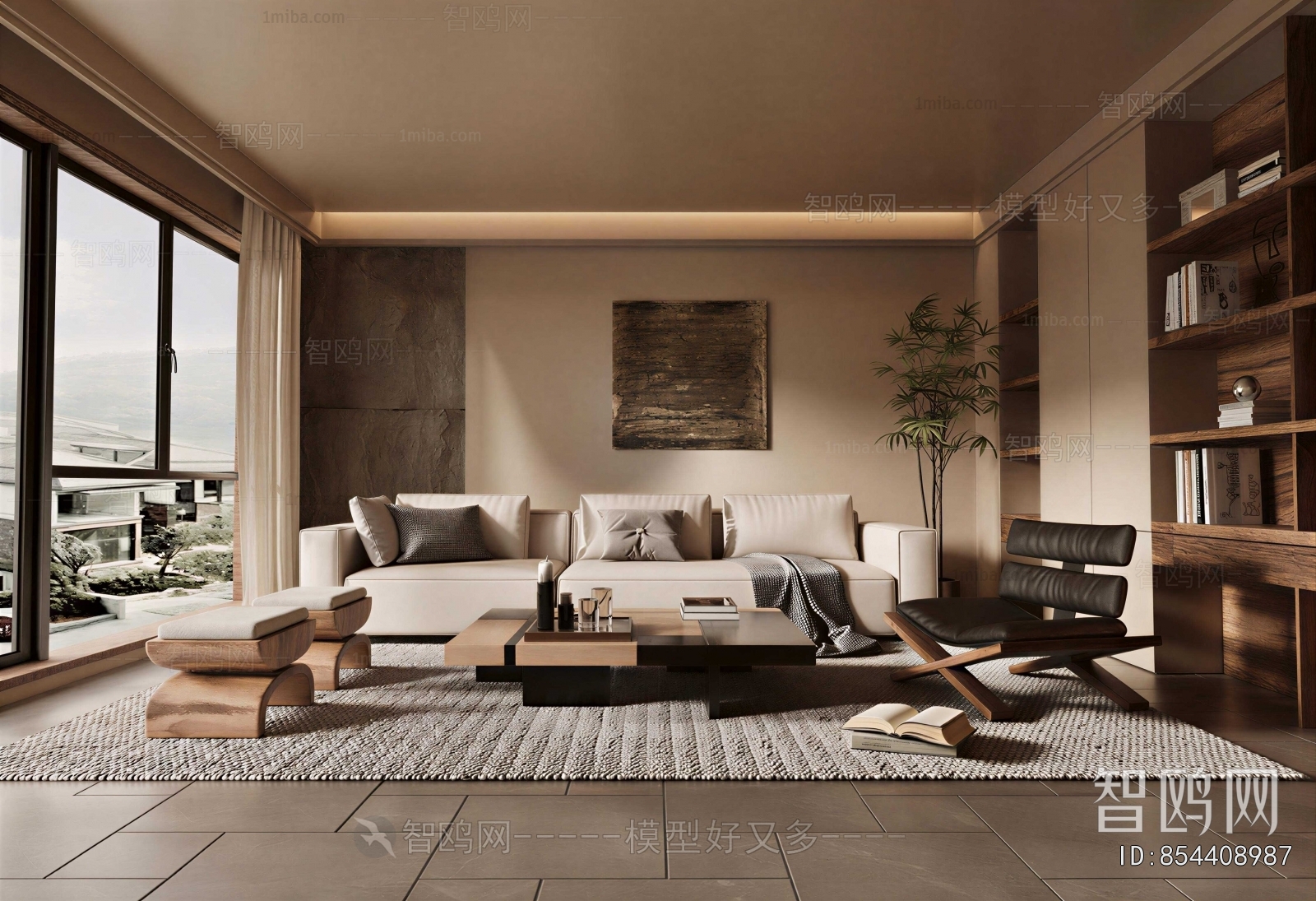 Wabi-sabi Style A Living Room