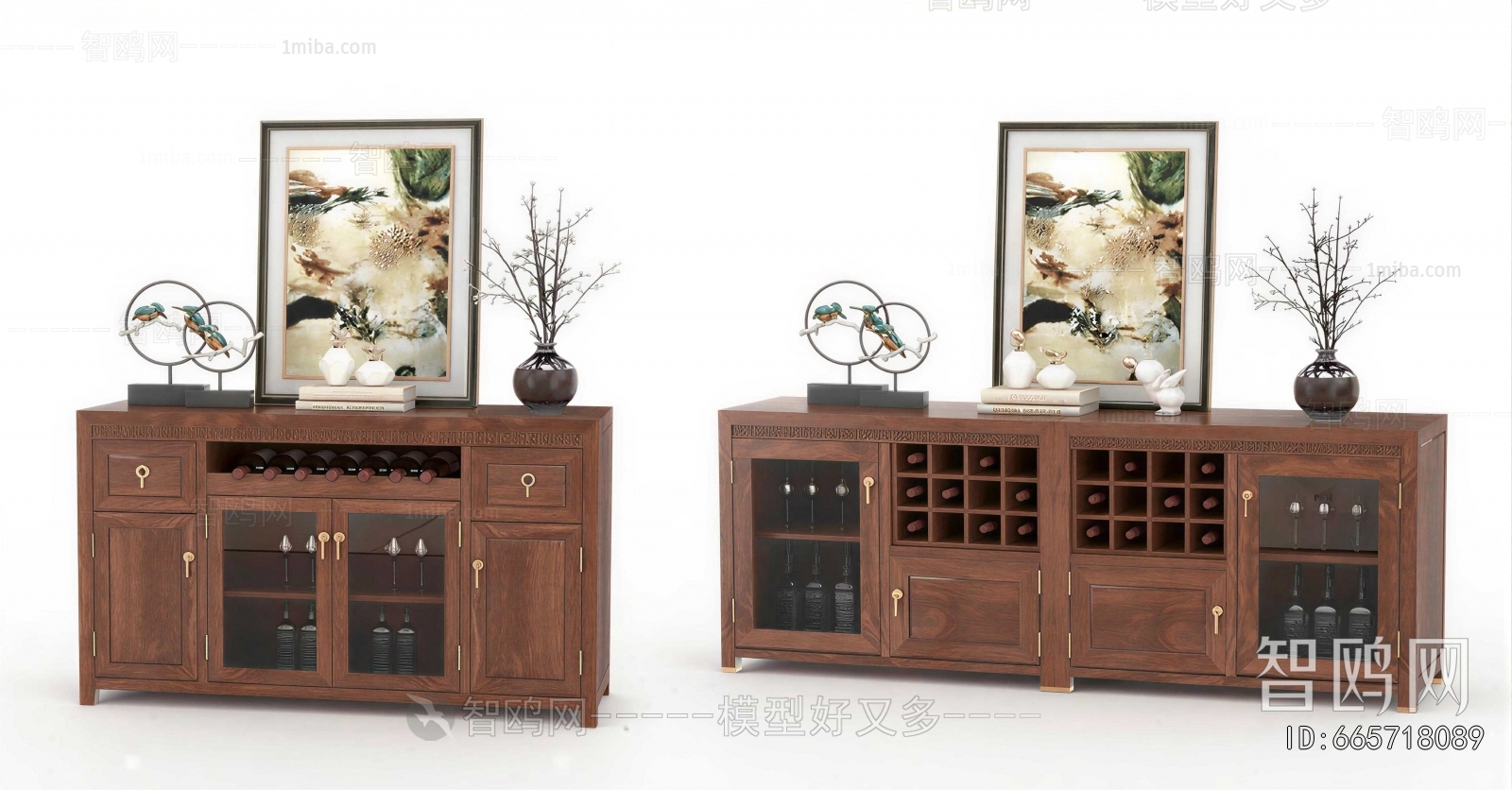 New Chinese Style Wine Cabinet
