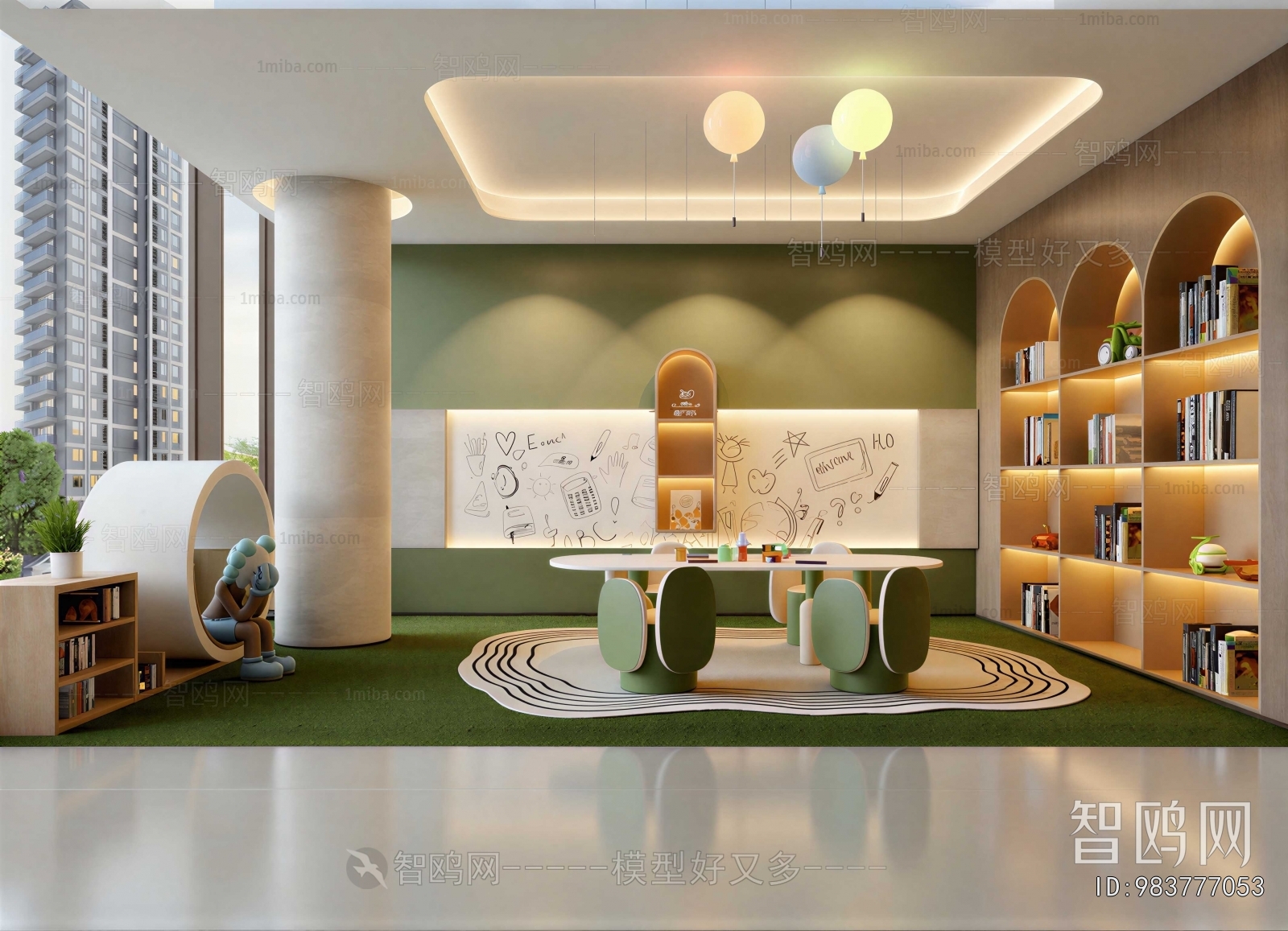 Modern Children's Room Activity Room
