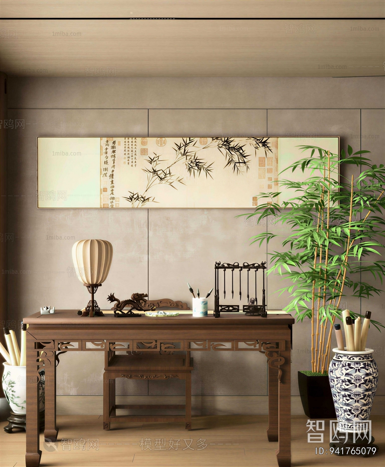New Chinese Style Study Space