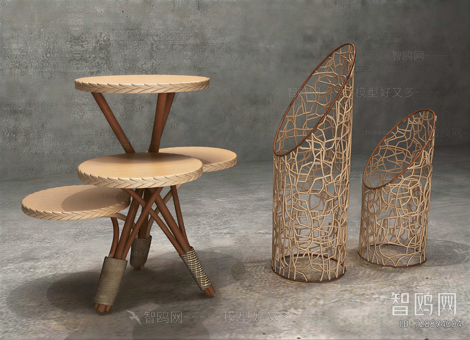 Wabi-sabi Style Side Table/corner Table