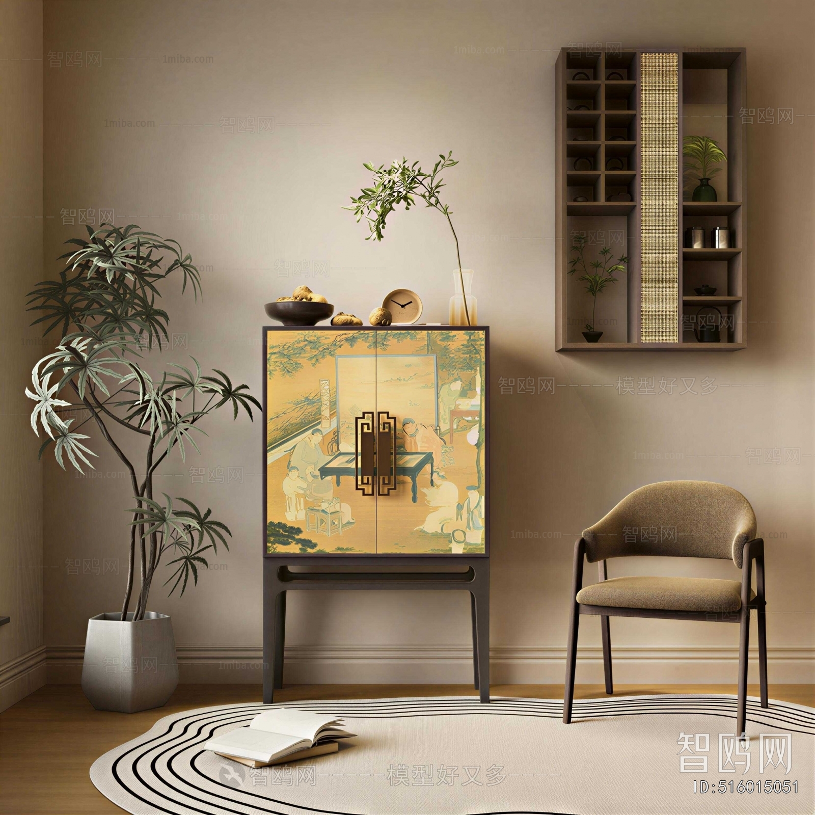 New Chinese Style Decorative Cabinet