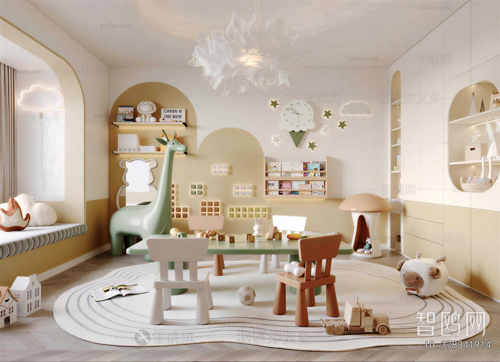 Modern Children's Room Activity Room