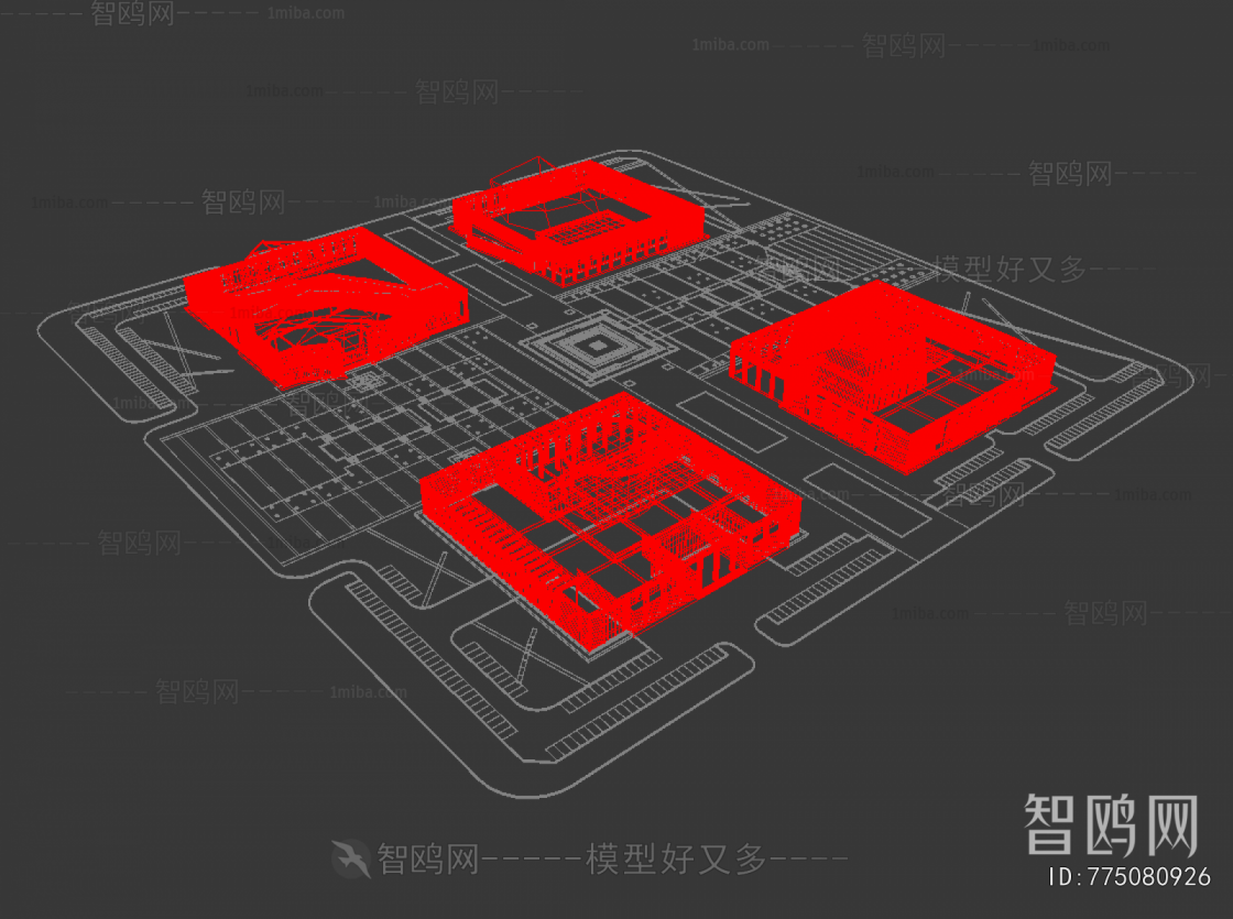 Modern Architectural Bird's-eye View Planning