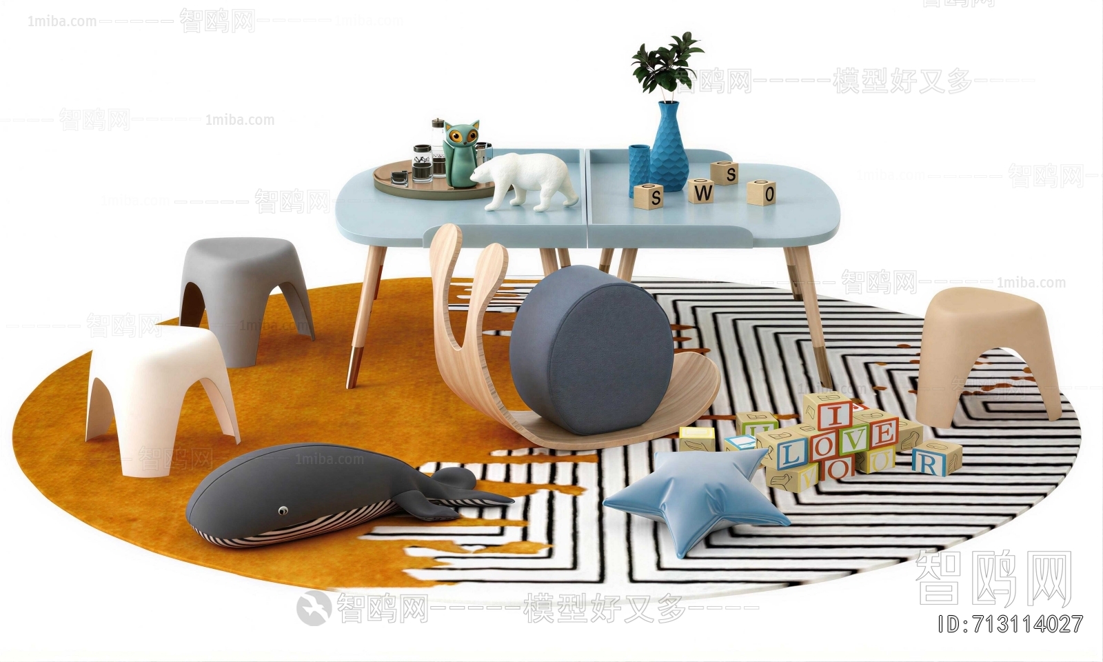 Nordic Style Children's Table/chair