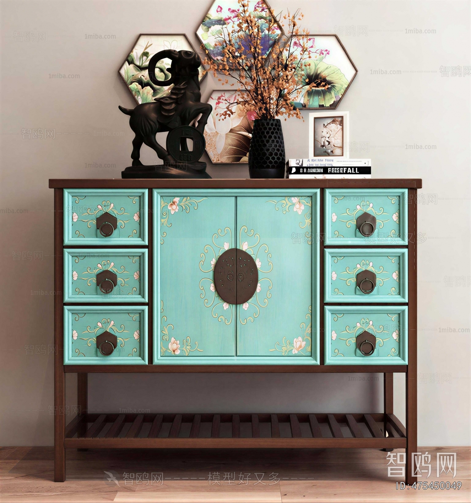 New Chinese Style Entrance Cabinet