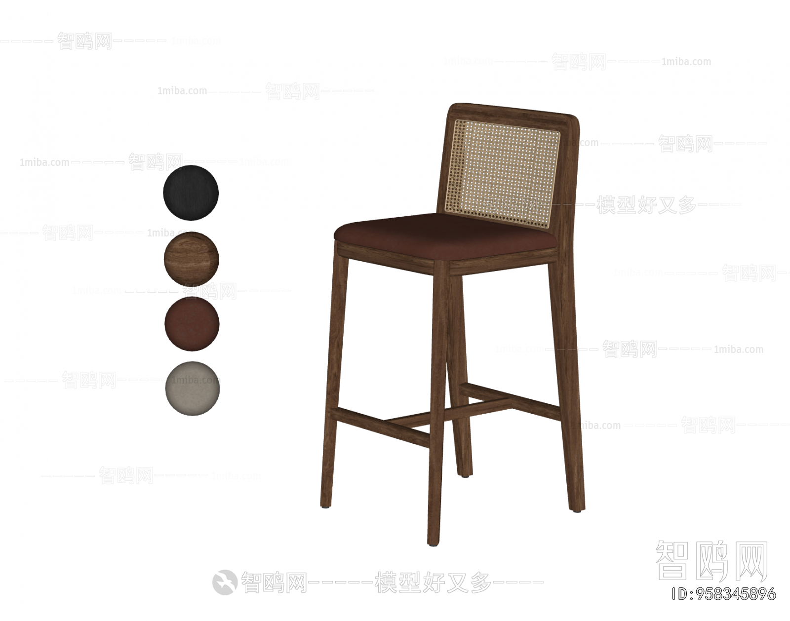 Wabi-sabi Style Bar Chair