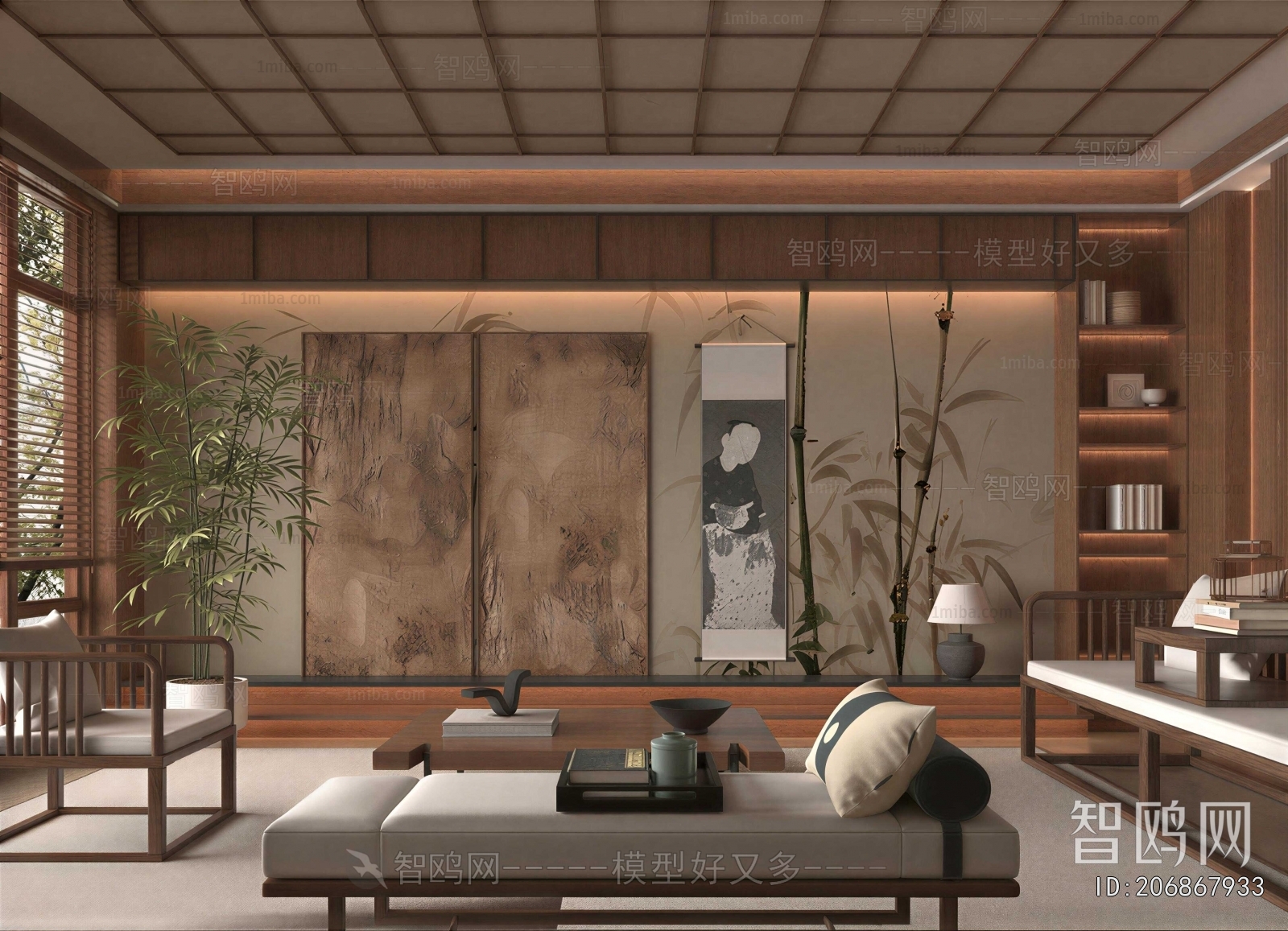New Chinese Style A Living Room