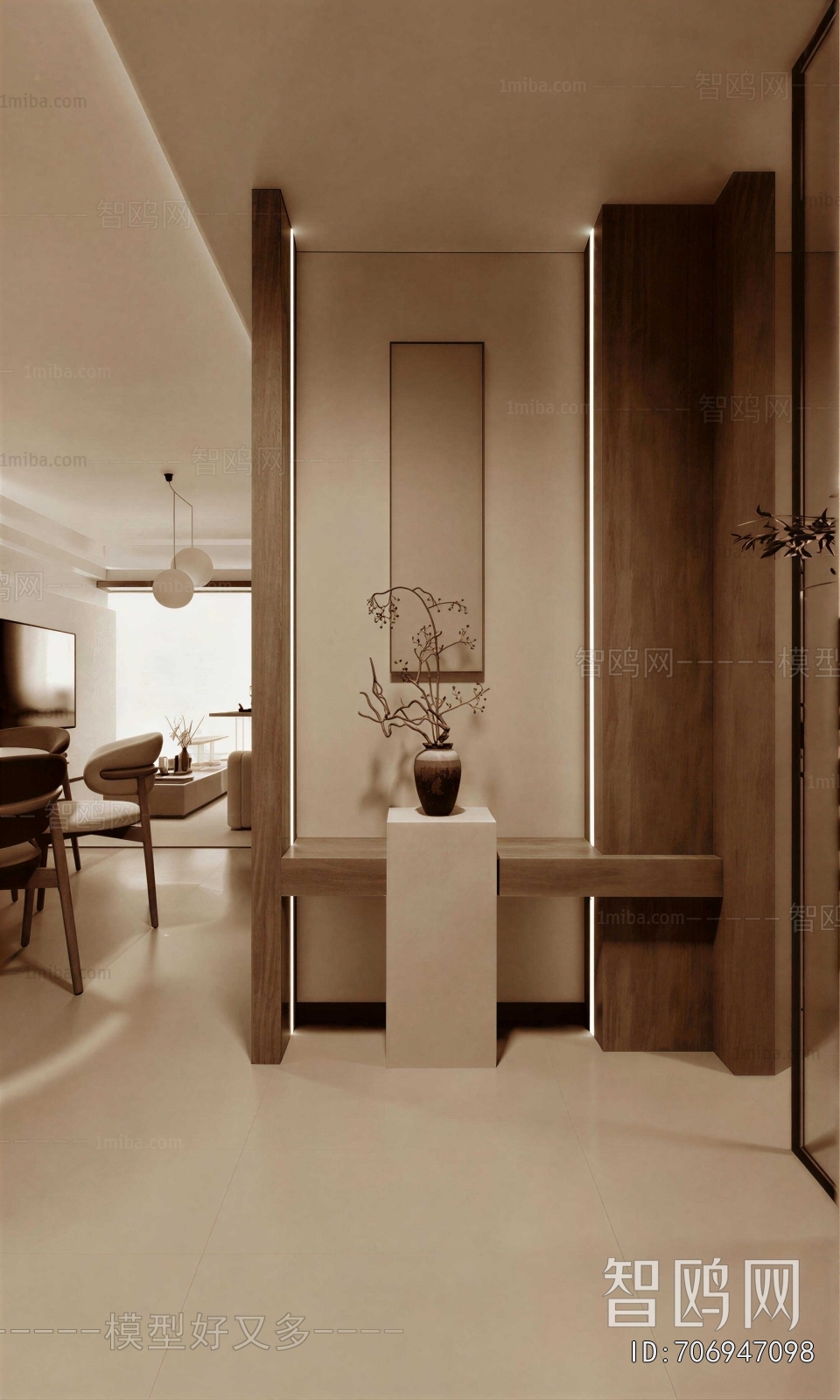 Wabi-sabi Style Hallway