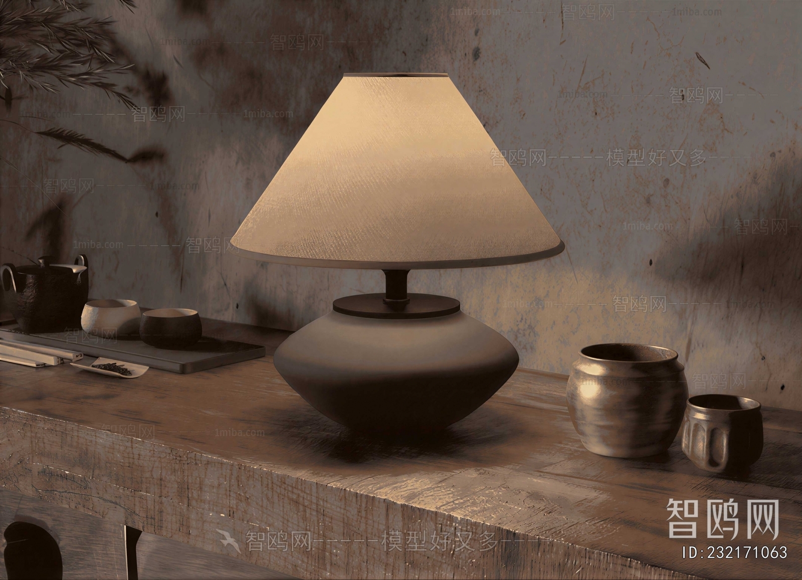 Wabi-sabi Style Table Lamp