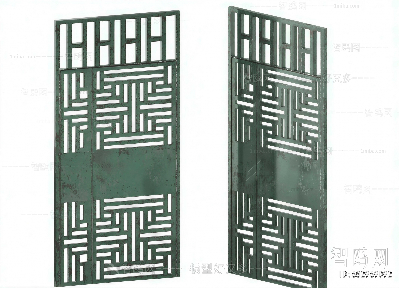 New Chinese Style Metal Screen Partition