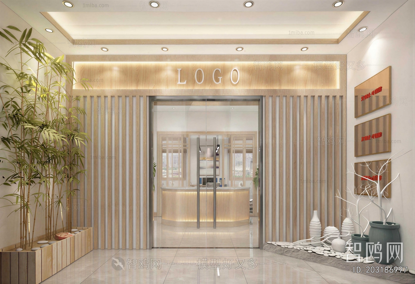 New Chinese Style Office Reception Desk