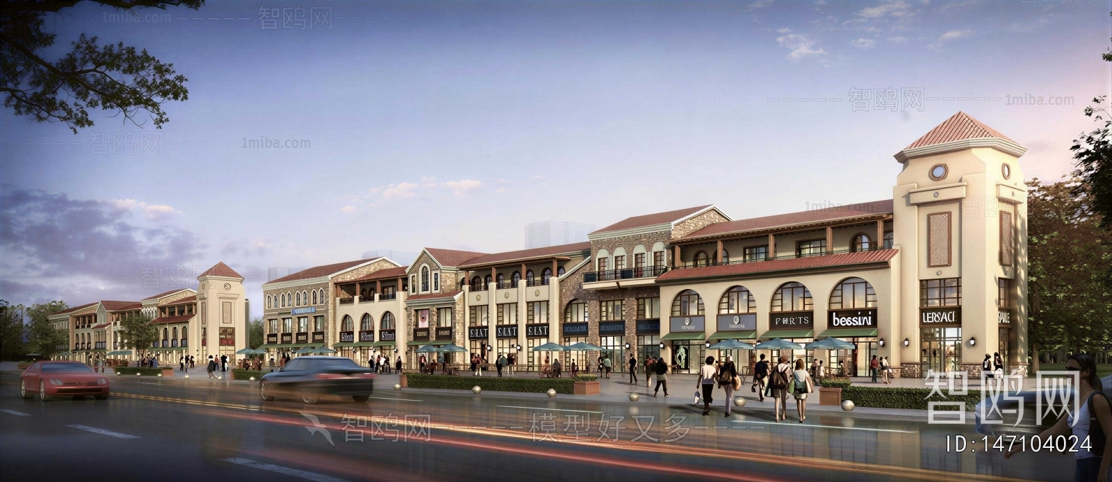European Style Appearance Of Commercial Building