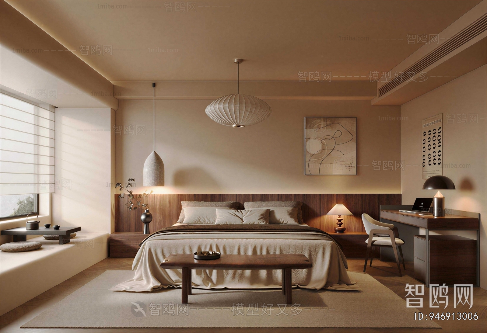 Wabi-sabi Style Bedroom